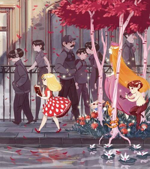 Pige oplever det, hun læser