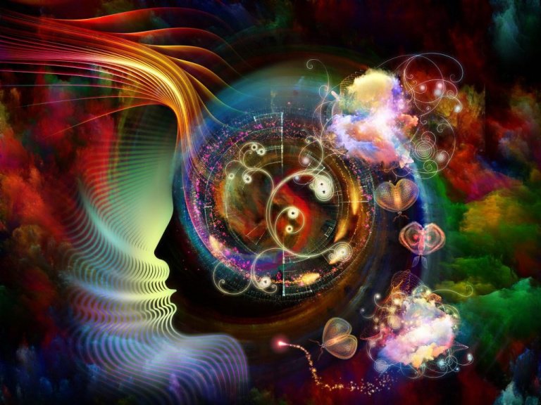 Farverige spiraler symboliserer, hvordan vores hjerne kan idealisere
