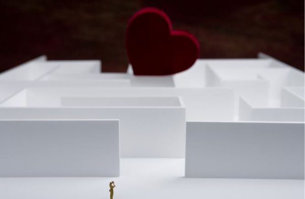 Labyrint med hjerte, som man ikke kan gennemføre ved at lyve