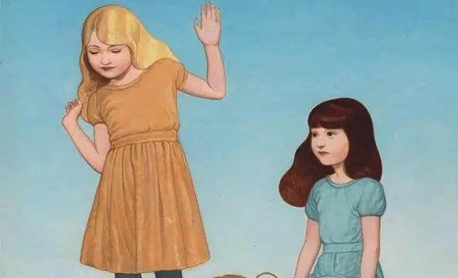 To piger leger sammen