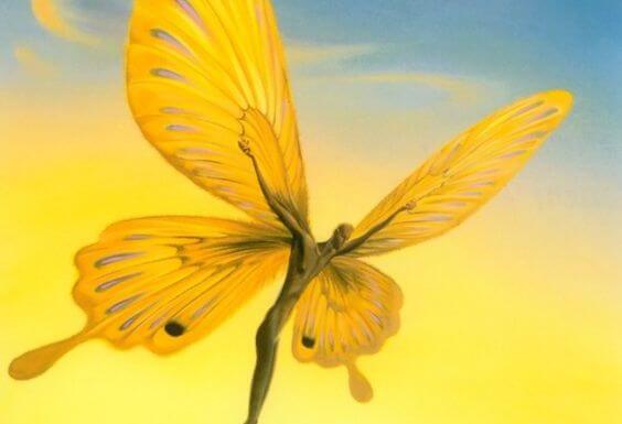 Mand som sommerfugl vil flyve hvor som helst hen for kærligheden, for han siger "jeg elsker dig trods afstanden"