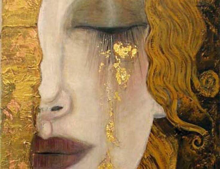 Kvinde græder tårer af guld