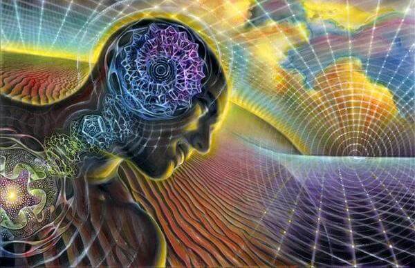 Mand med tandhjul i hjerne symboliserer større selvbevidsthed