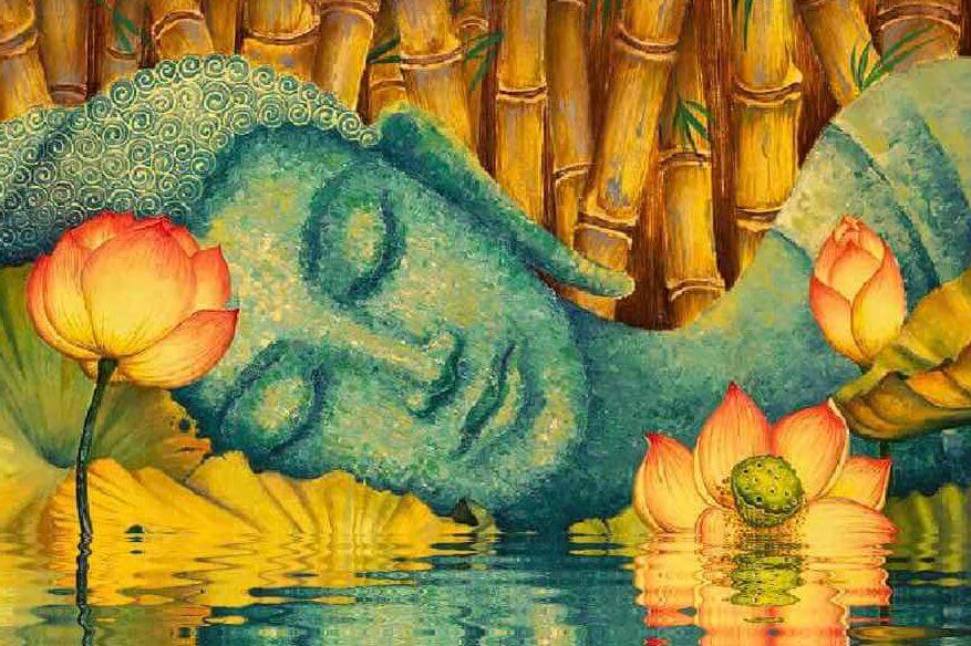 Sovende Buddha uden bekymringer
