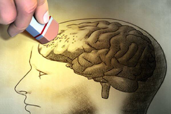 Hjernen bliver slettet på grund af demens