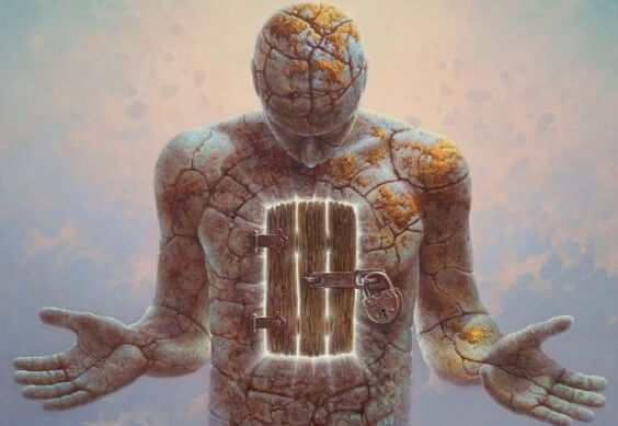 Mands hjerte er låst bag låge