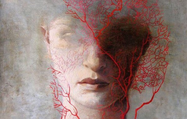 Kvinde med rødt træ rundt om hovedet er fanget af behovet for altid at have ret