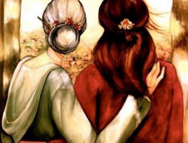 Mor lærer datter om overgangsalderen