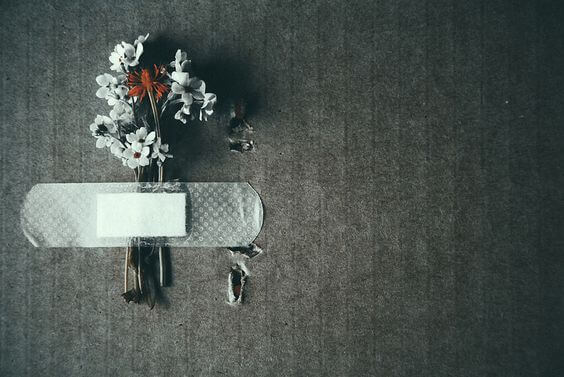 Plaster over blomster