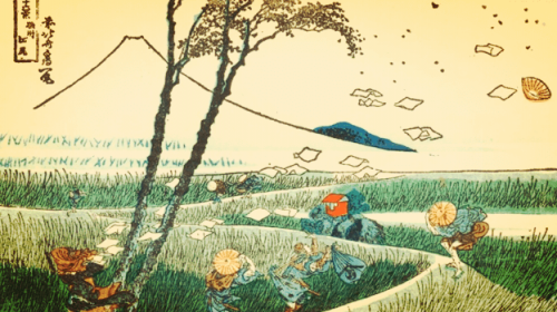 Mennesker på rismarker med vind