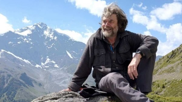 Reinhold Messner på bjergtop