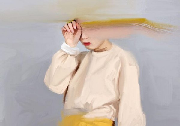 Barn med sløret ansigt