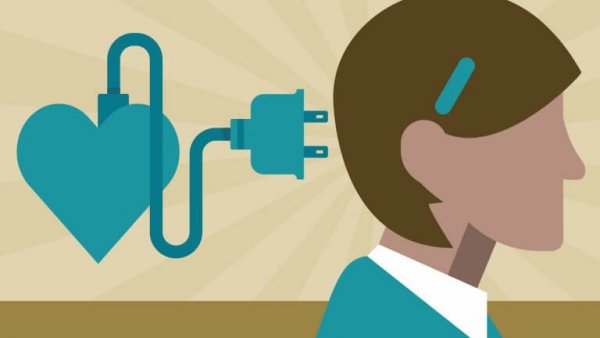 Hjerte med stik kan tilsluttes person for at opnå følelsesmæssig intelligens