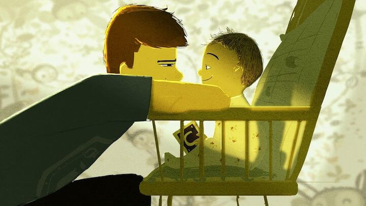 Far og søn viser optimale familieforhold