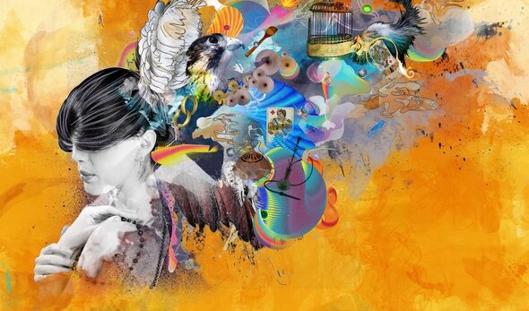 Kvinde med masser af farver