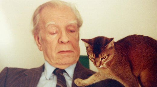 Jorge Luis Borges med kat