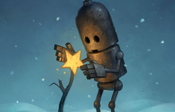 Robot rækker ud efter stjerne