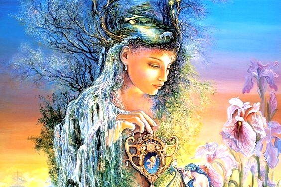 Kvinde med træer og lys udviser følelsesmæssig modenhed