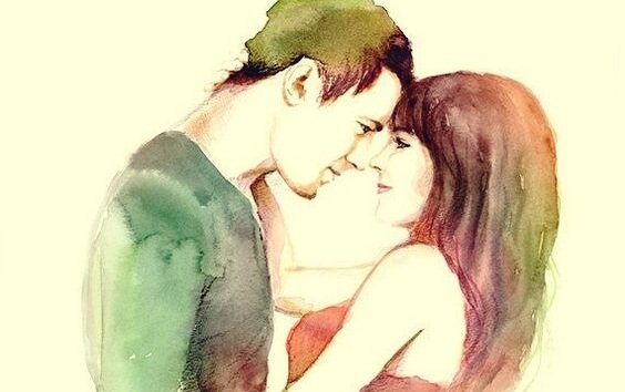 Par smiler og nyder kunsten at elske