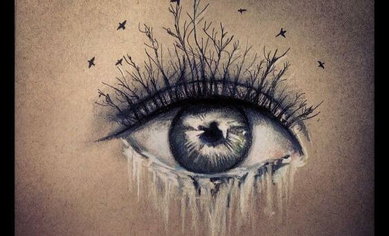 Tårer som resultat af at anerkende tristhed