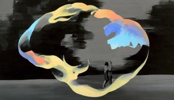 Par i bobbel illustrerer, hvordan sindet snyder os