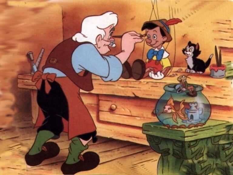Gepetto maler Pinocchio