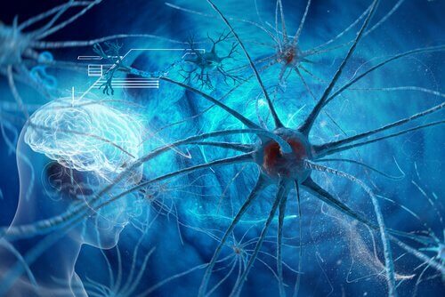 Neuroner i blå nuancer