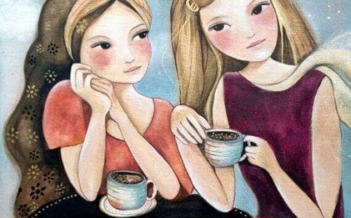 Piger nyder specielle stunder over kaffe