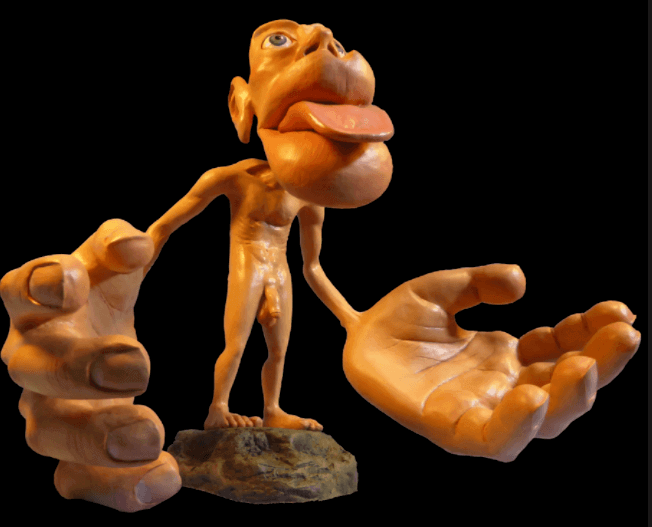 Skulptur af mand