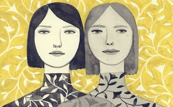 Tegning af to kvinder