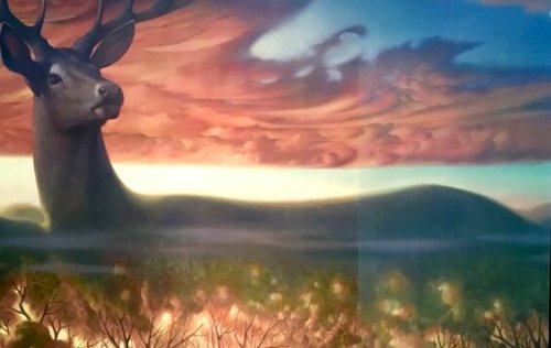 Rådyr danner horisont for landskab