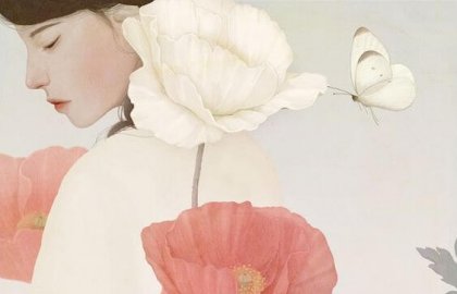 Kvinde bag blomster lider under ensomhed