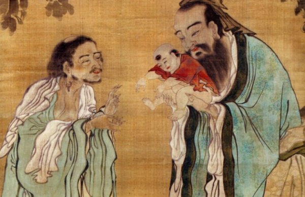 Kinesisk mand med baby