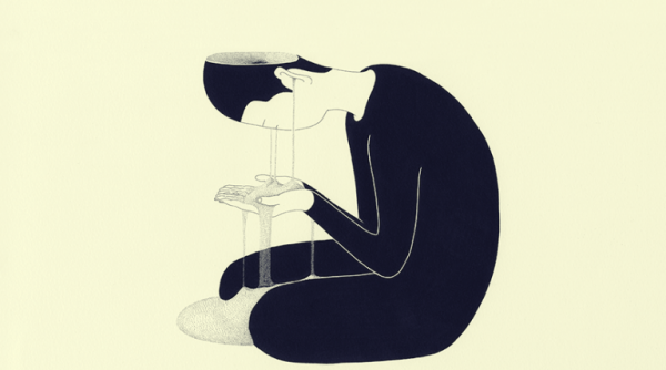 sand ud af øjne symboliserer hukommelsestab fra depression