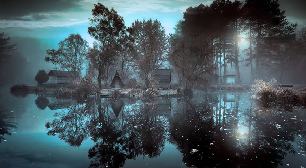 nat over en sø. Pablo Neruda