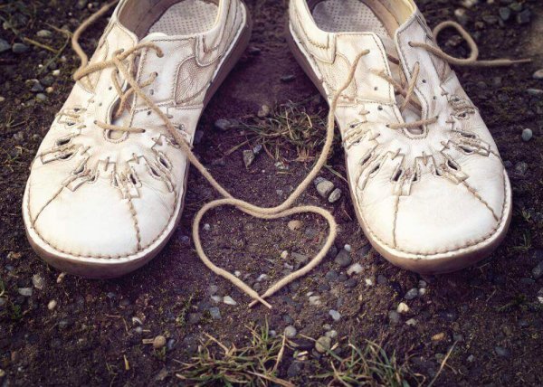 sko med hjerte