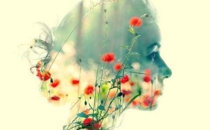 Kvinde med blomster