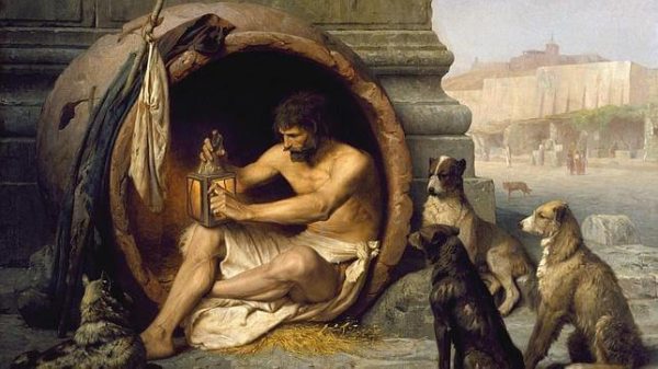 Velgørenhed grunder i egoisme. diogenes den kyniske