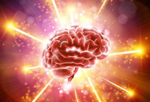 Hjerne, der lyser op