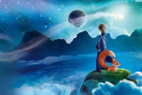 Den lille prins holder øje med baobabtræ i hjertet og på planeten