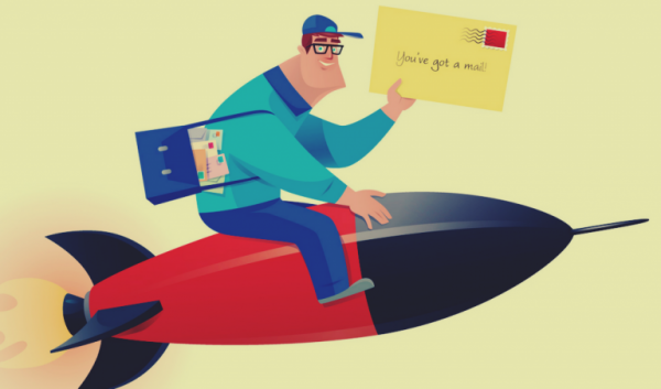 Mand på raket med post illustrerer en af historiens mest unøjagtige udtalelser