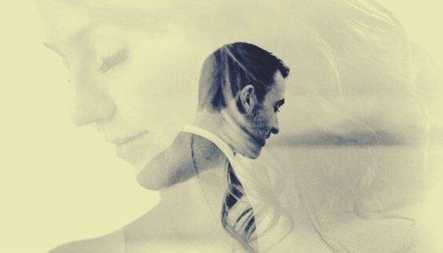 Billede af par som silhuet