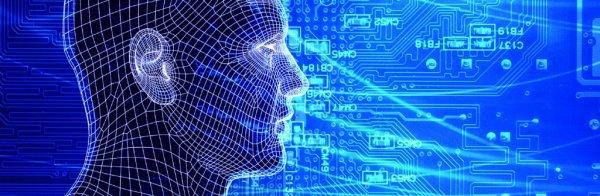 Menneske og teknologi i blåt