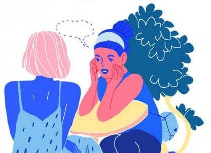 to kvinder i kommunikation