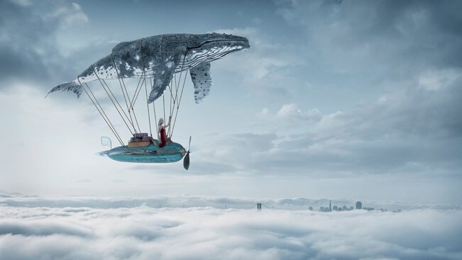 Mikrohistorier, som denne med en flyvende hval, får os til at fantasere