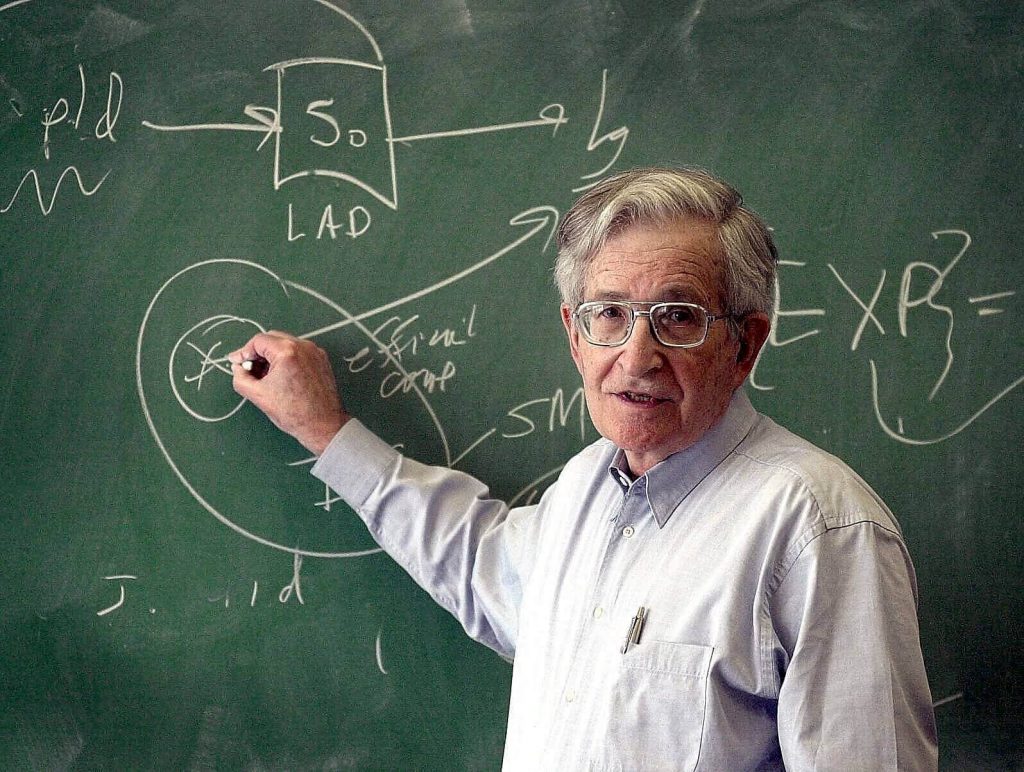 Noam Chomsky udviklede en teori om sprogindlæring