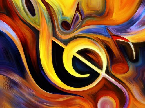 Maleri med node og farver