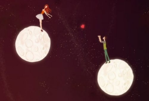 Par, der sender kærlighed fra planet til planet, afspejler platonisk kærlighed