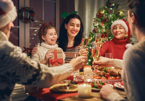familie-middag til jul