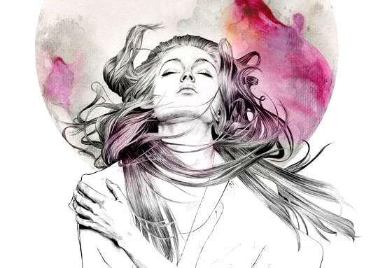 Kvinde, der krammer sig selv, fortjener kærligheden